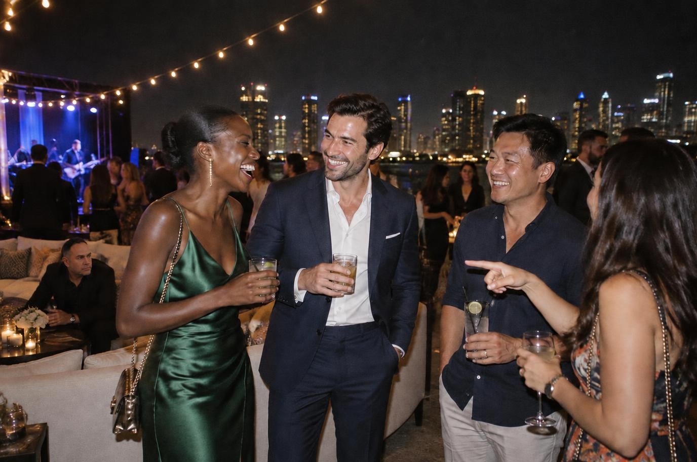 Rooftop party in Dubai