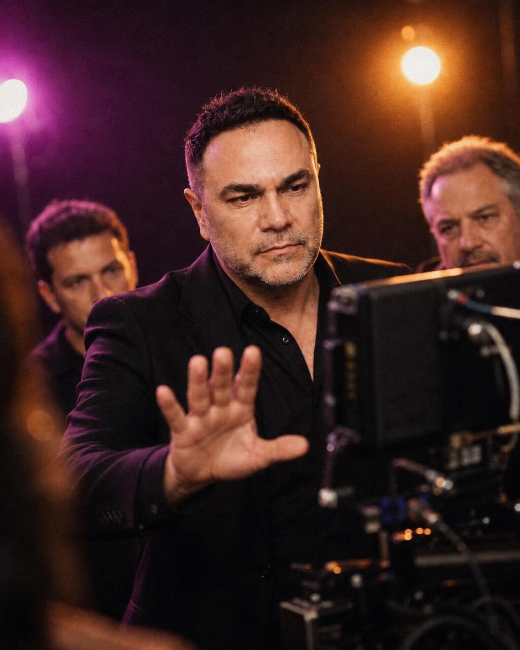 Hutch Azcarraga — On set